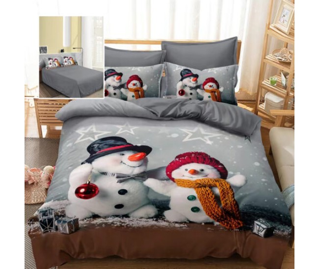 Lenjerie pat finet 3d 6 piese craciun f-xmas64 Lenjerie pat finet 3d 6 piese craciun f-xmas64
